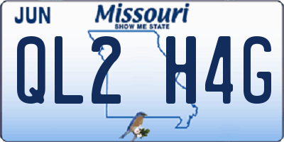 MO license plate QL2H4G