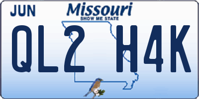 MO license plate QL2H4K