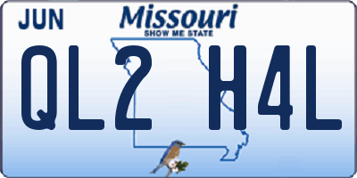 MO license plate QL2H4L