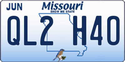 MO license plate QL2H4O