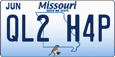 MO license plate QL2H4P