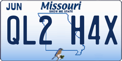 MO license plate QL2H4X