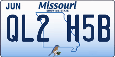 MO license plate QL2H5B