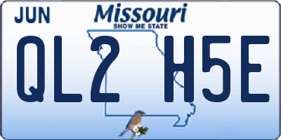 MO license plate QL2H5E