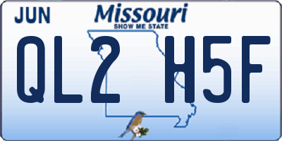 MO license plate QL2H5F