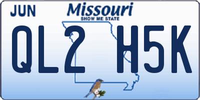 MO license plate QL2H5K