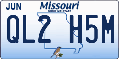 MO license plate QL2H5M