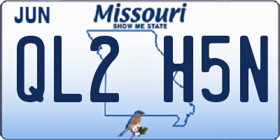 MO license plate QL2H5N