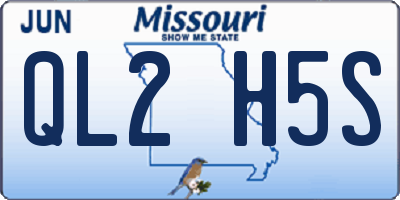 MO license plate QL2H5S