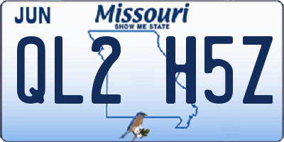 MO license plate QL2H5Z