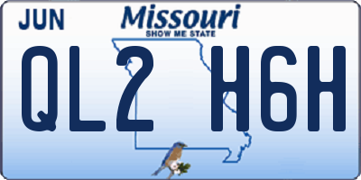 MO license plate QL2H6H