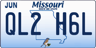 MO license plate QL2H6L