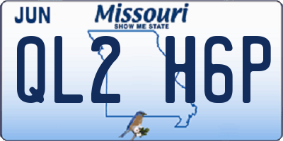 MO license plate QL2H6P
