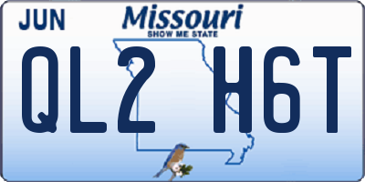 MO license plate QL2H6T