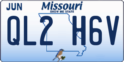 MO license plate QL2H6V