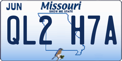 MO license plate QL2H7A