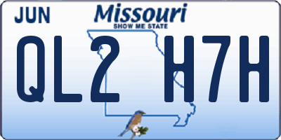 MO license plate QL2H7H
