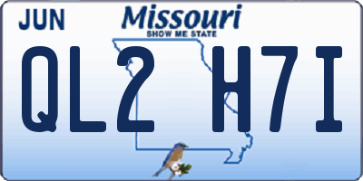MO license plate QL2H7I