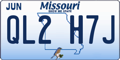 MO license plate QL2H7J