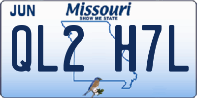 MO license plate QL2H7L