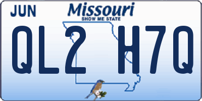 MO license plate QL2H7Q