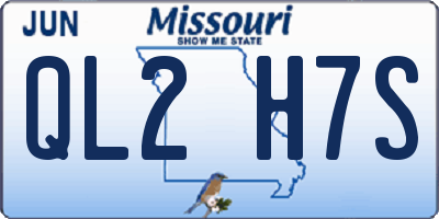 MO license plate QL2H7S