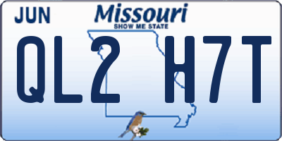 MO license plate QL2H7T