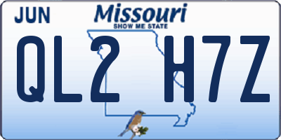 MO license plate QL2H7Z