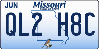 MO license plate QL2H8C