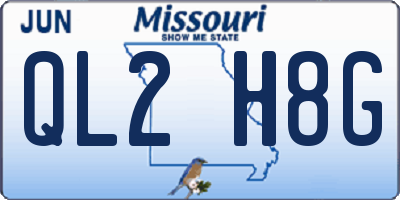 MO license plate QL2H8G