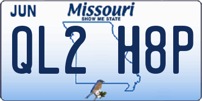 MO license plate QL2H8P