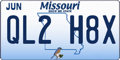 MO license plate QL2H8X