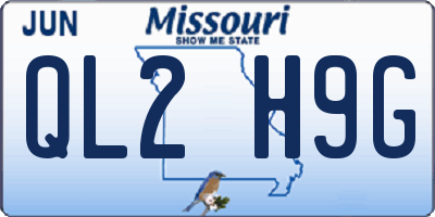 MO license plate QL2H9G
