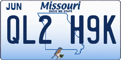 MO license plate QL2H9K