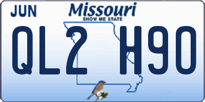 MO license plate QL2H9O