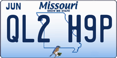 MO license plate QL2H9P