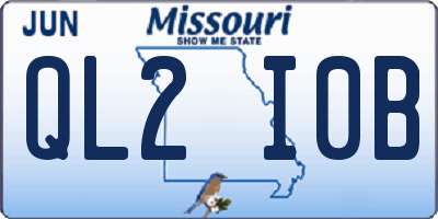 MO license plate QL2I0B