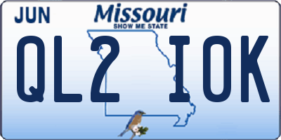MO license plate QL2I0K