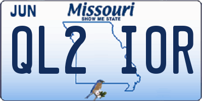 MO license plate QL2I0R
