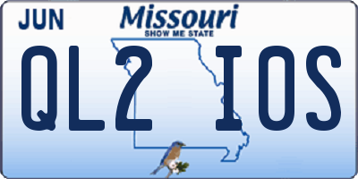 MO license plate QL2I0S