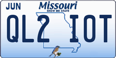MO license plate QL2I0T