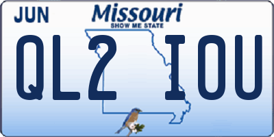 MO license plate QL2I0U