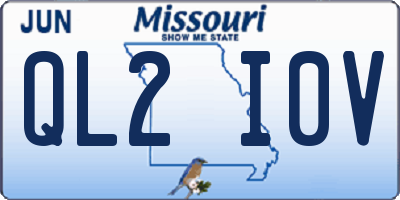 MO license plate QL2I0V