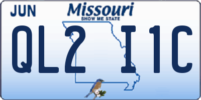 MO license plate QL2I1C