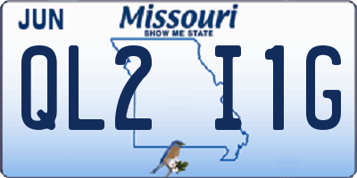 MO license plate QL2I1G