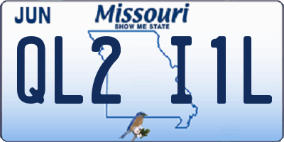 MO license plate QL2I1L