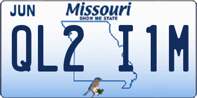 MO license plate QL2I1M