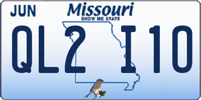 MO license plate QL2I1O