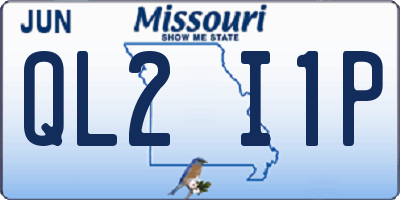 MO license plate QL2I1P