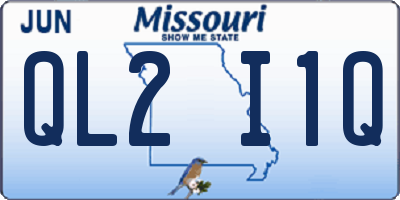 MO license plate QL2I1Q